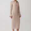 Dorian Fitted Shirt Midi Dress – Wheat Marle Dorian Fitted Shirt Midi Dress – Wheat Marle