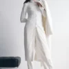 Dorian Fitted Shirt Midi Dress – White Dorian Fitted Shirt Midi Dress – White
