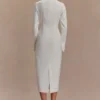 Dorian Fitted Shirt Midi Dress – White Dorian Fitted Shirt Midi Dress – White