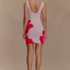 Dorothy Knit Print Mini Dress – Red Deco Fleur Print