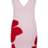 Dorothy Knit Print Mini Dress – Red Deco Fleur Print