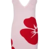 Dorothy Knit Print Mini Dress – Red Deco Fleur Print