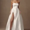 Eileen Strapless Wedding Gown – White Eileen Strapless Wedding Gown – White