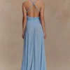 Elaine Chiffon Beaded Maxi Dress – Sky Blue Elaine Chiffon Beaded Maxi Dress – Sky Blue
