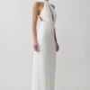 Elan Stretch Crepe Maxi Dress – White Elan Stretch Crepe Maxi Dress – White