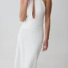 Elan Stretch Crepe Maxi Dress – White Elan Stretch Crepe Maxi Dress – White