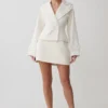 Elara Suiting Mini Skirt – Ivory Elara Suiting Mini Skirt – Ivory
