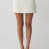 Elara Suiting Mini Skirt – Ivory Elara Suiting Mini Skirt – Ivory