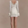 Electra Slinky Lace Mini Dress – Ivory Electra Slinky Lace Mini Dress – Ivory