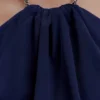 Elina Satin Necklace Maxi Dress – Navy Elina Satin Necklace Maxi Dress – Navy