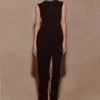 Elisa Diamante Neck Maxi Dress – Black Elisa Diamante Neck Maxi Dress – Black