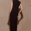 Elisa Diamante Neck Maxi Dress – Black Elisa Diamante Neck Maxi Dress – Black