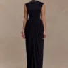 Elisa Diamante Neck Maxi Dress – Black Elisa Diamante Neck Maxi Dress – Black
