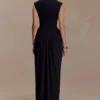 Elisa Diamante Neck Maxi Dress – Black Elisa Diamante Neck Maxi Dress – Black