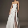 Elizabeth Strapless Corset Maxi Dress – White