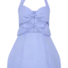 Ella Bow Detail Halter Mini Dress – Periwinkle Blue