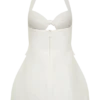 Ella Bow Detail Halter Mini Dress – White Ella Bow Detail Halter Mini Dress – White