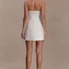 Ella Bow Detail Halter Mini Dress – White Ella Bow Detail Halter Mini Dress – White