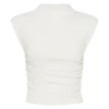 Ellia High Neck Sleeveless Top – White