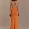 Elma Halter Knit Maxi Dress – Orange Elma Halter Knit Maxi Dress – Orange