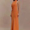 Elma Halter Knit Maxi Dress – Orange Elma Halter Knit Maxi Dress – Orange