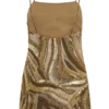 Eloise Hand Beaded Mini Dress – Gold Swirl Print