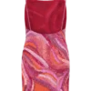Eloise Hand Beaded Mini Dress – Pink Swirl Print Eloise Hand Beaded Mini Dress – Pink Swirl Print
