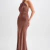 Elyna Slinky Halter Maxi Dress – Chocolate Elyna Slinky Halter Maxi Dress – Chocolate