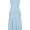 Emily Wrapped Waist Midi Dress – Sky Blue Emily Wrapped Waist Midi Dress – Sky Blue