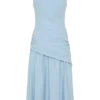 Emily Wrapped Waist Midi Dress – Sky Blue Emily Wrapped Waist Midi Dress – Sky Blue