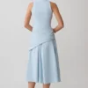 Emily Wrapped Waist Midi Dress – Sky Blue Emily Wrapped Waist Midi Dress – Sky Blue