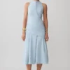 Emily Wrapped Waist Midi Dress – Sky Blue Emily Wrapped Waist Midi Dress – Sky Blue