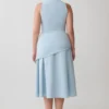 Emily Wrapped Waist Midi Dress – Sky Blue Emily Wrapped Waist Midi Dress – Sky Blue