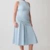 Emily Wrapped Waist Midi Dress – Sky Blue Emily Wrapped Waist Midi Dress – Sky Blue