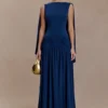 Emory Jersey Cape Maxi Dress – Navy Emory Jersey Cape Maxi Dress – Navy