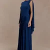 Emory Jersey Cape Maxi Dress – Navy Emory Jersey Cape Maxi Dress – Navy