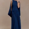Emory Jersey Cape Maxi Dress – Navy Emory Jersey Cape Maxi Dress – Navy