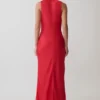 Esme Plunge Satin Maxi Dress – Red Esme Plunge Satin Maxi Dress – Red