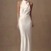 Esther Iridescent Satin Cowl Maxi Dress – Ivory Esther Iridescent Satin Cowl Maxi Dress – Ivory