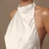 Esther Iridescent Satin Cowl Maxi Dress – Ivory Esther Iridescent Satin Cowl Maxi Dress – Ivory