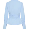 Eugenia Wrap Cotton Shirt – Blue Eugenia Wrap Cotton Shirt – Blue