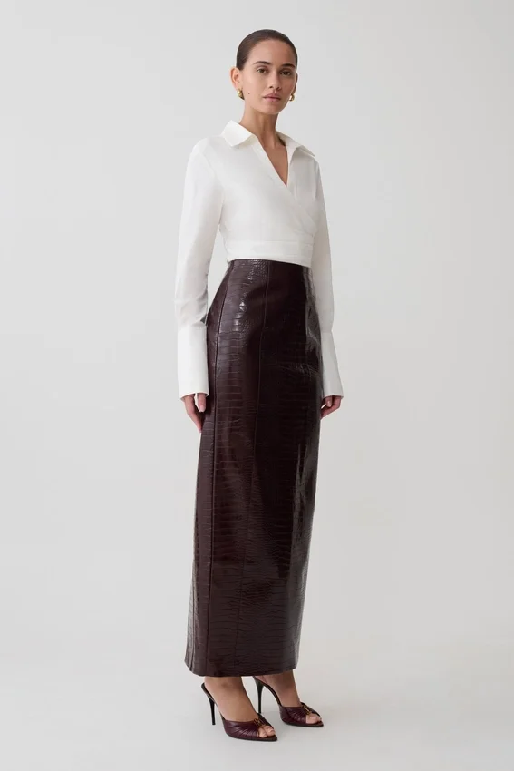 Eugenia Wrap Cotton Shirt – White Eugenia Wrap Cotton Shirt – White