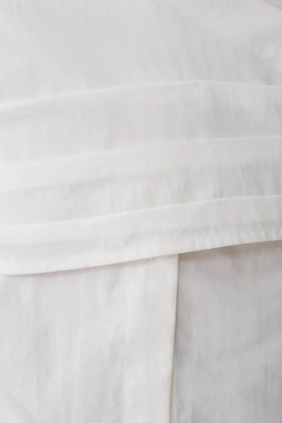 Eugenia Wrap Cotton Shirt – White Eugenia Wrap Cotton Shirt – White