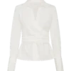 Eugenia Wrap Cotton Shirt – White Eugenia Wrap Cotton Shirt – White