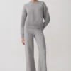 Evan Knit Wide Leg Pants – Grey Marle