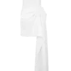 Evianna Strapless Gathered Mini Dress – White