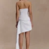 Evianna Strapless Gathered Mini Dress – White