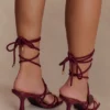 Ezekiel Strappy Sandal Heel – Wine
