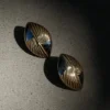 Felicity Mixed Metal Oval Earrings – Gold