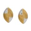 Felicity Mixed Metal Oval Earrings – Gold